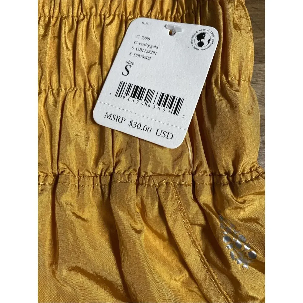 NWT Free People Movement The Way Home Shorts Honey Mallow Small Yellow